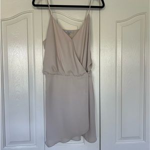 Naked Zebra Nude V-Neck Wrap Dress